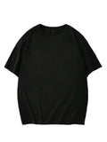 NY Street Style Graphic Drop Shoulder  Black T-Shirt