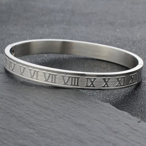 Buy Roman Numerals Bracelet Silver For Men and Women in Pakistan.