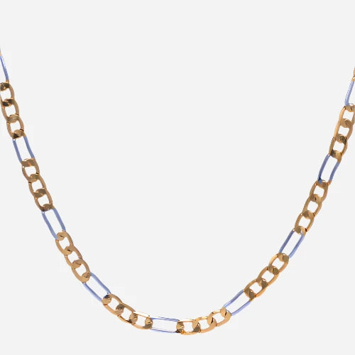 Buy Dual Tone Figaro Chain 2MM For Men and Women in Pakistan.