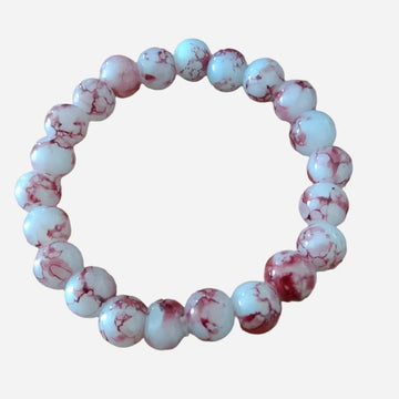 Buy Red Flower Agate Stone Bracelet For Men and Women in Pakistan.