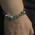 Buy Urban Braided Link Chain Leather Bracelet in Pakistan