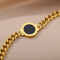 Buy Roman Numeral Thin Gold Chain Bracelet in Pakistan