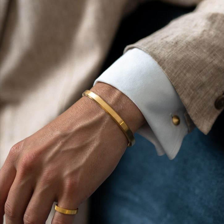 Buy Minimal Cuff Bangle Gold For Men and Women in Pakistan.