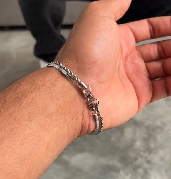 Buy Diamond Rope Snake Bracelet Silver For Men and Women in Pakistan.