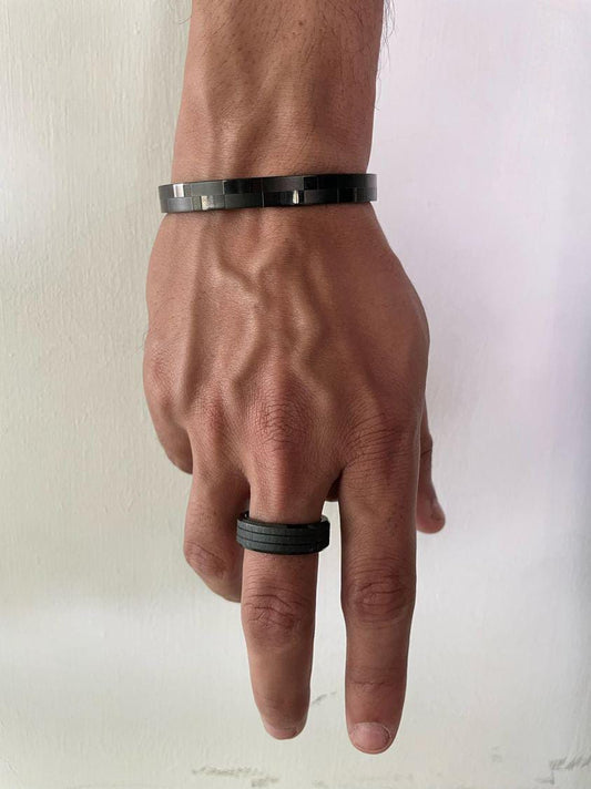 Buy Black Blocked Cuff For Men and Women in Pakistan.