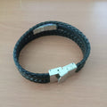 Buy Block Black Leather Bracelet For Men and Women in Pakistan.