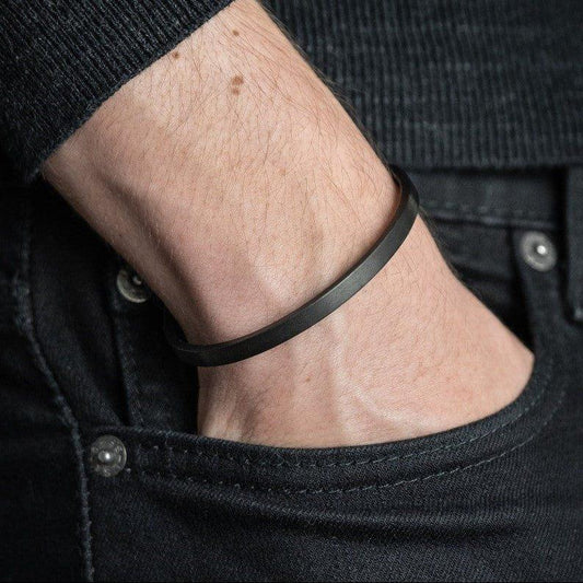 Buy Minimal Cuff Bangle Black For Men and Women in Pakistan.