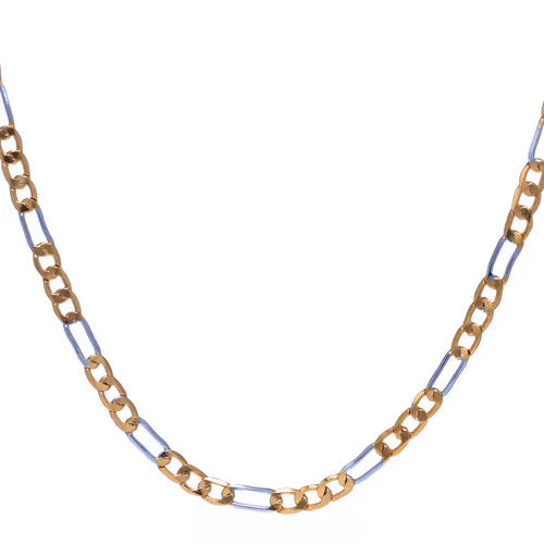 Buy Dual Tone Figaro Chain 4MM For Men and Women in Pakistan.