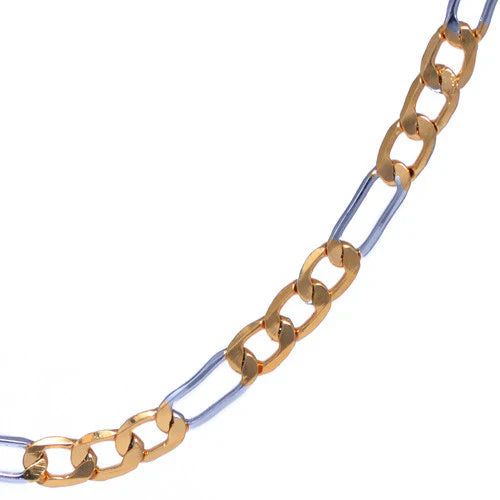 Buy Dual Tone Figaro Chain 4MM For Men and Women in Pakistan.