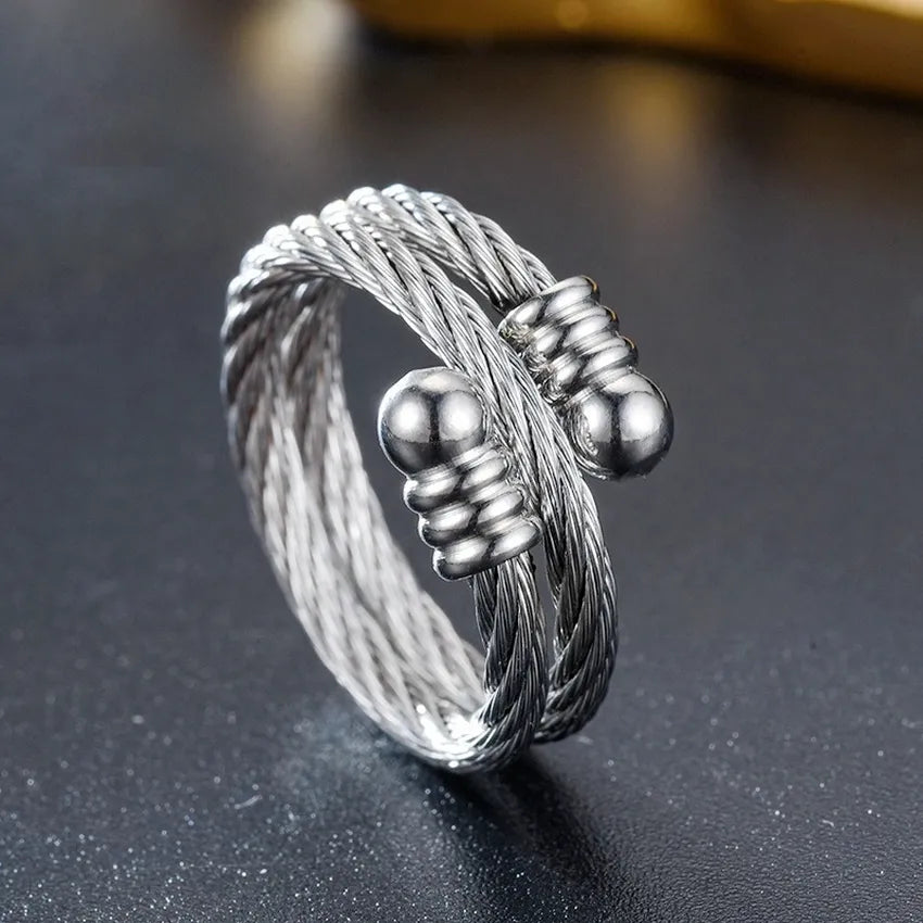 Buy Twisted Cable Wire Ring Silver For Men and Women in Pakistan.